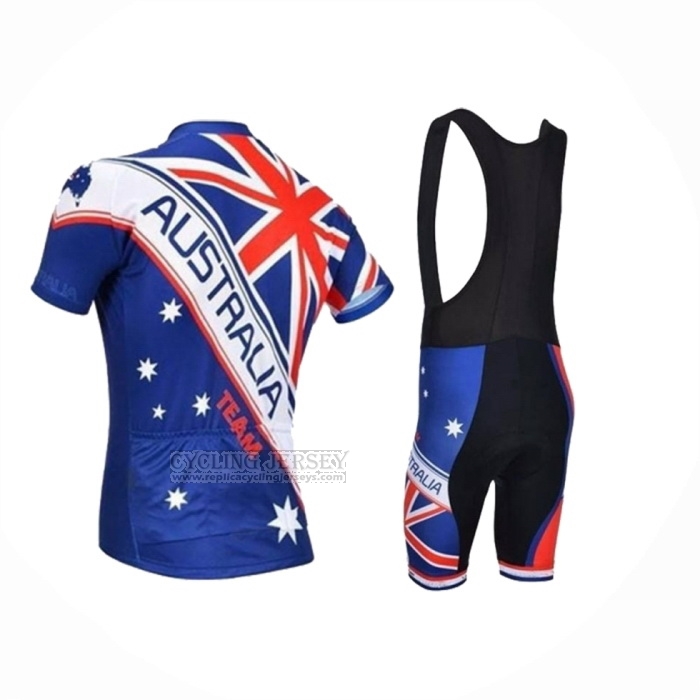 2023 Cycling Jersey Australia Blue Short Sleeve And Bib Short